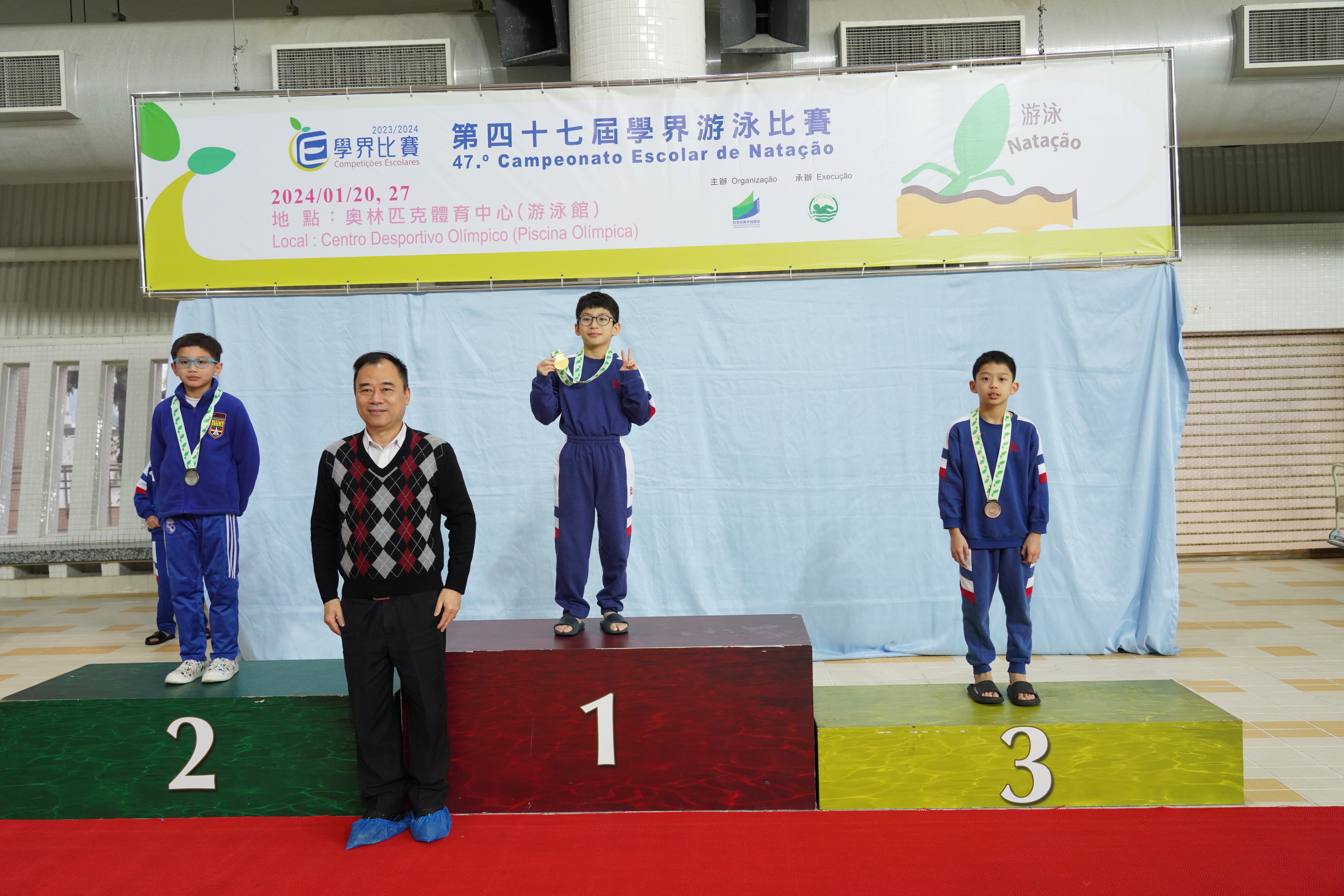 8 培正中學的蔡倬堯，在男子E組50米及100米蛙泳均打破大會紀錄。.jpg